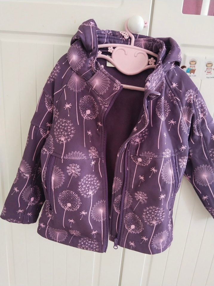 Kız Çocuk Mor Kapüşonlu Fermuarlı Ceket - Görsel 4