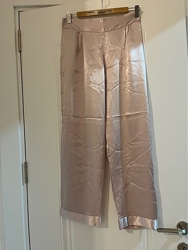 s Beden pembe Renk 4 Parça Saten Pijama Takımı