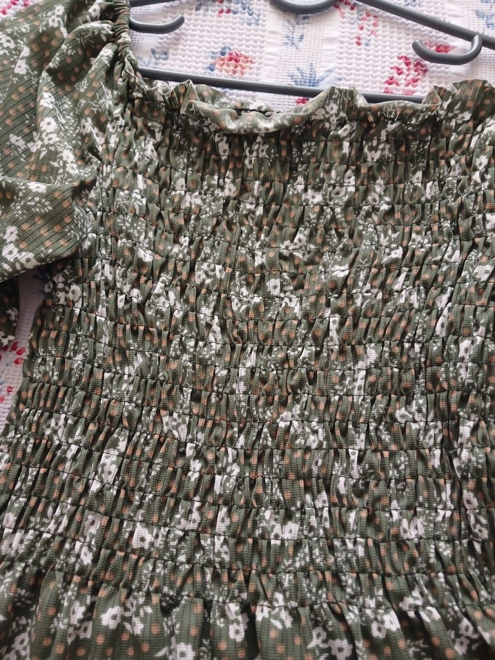 Volanlı, Straplez, Bohem Uzun Elbise - Görsel 4