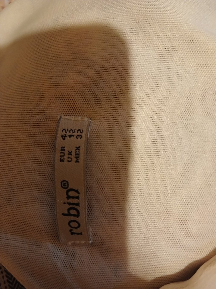 Bej Bohem V Yaka Midi Elbise - Görsel 3