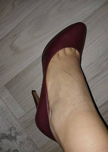 Nine West Bordo Dolgu Topuklu Kadın Stiletto - Görsel 3