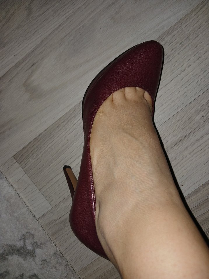 Nine West Bordo Dolgu Topuklu Kadın Stiletto - Görsel 3