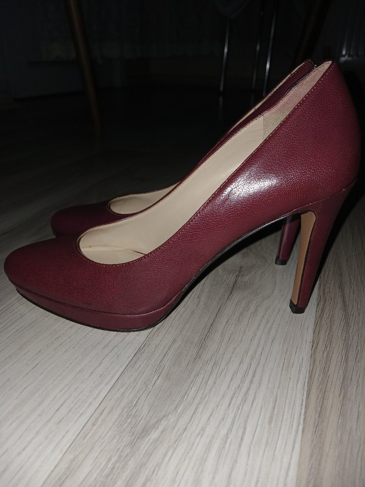 Nine West Bordo Dolgu Topuklu Kadın Stiletto - Görsel 2