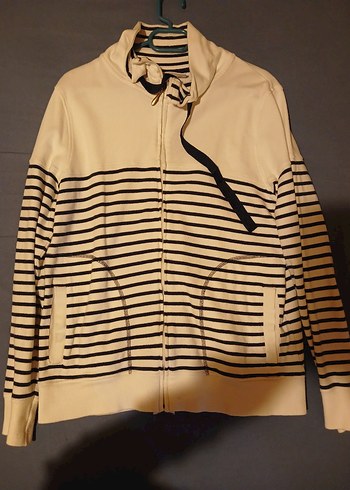 Kadın Zebra Desenli Yüksek Yaka Sweatshirt - Görsel 2