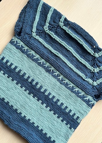 Bohem Midi Desenli Örgü Bebek Hırka - Görsel 6