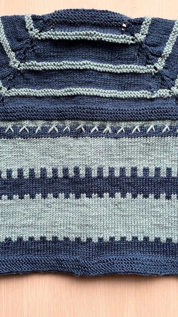 Bohem Midi Desenli Örgü Bebek Hırka - Görsel 5