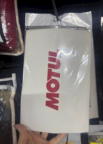 Beyaz Motul Baskılı motosiklet koltuk kılıfı - Görsel 2