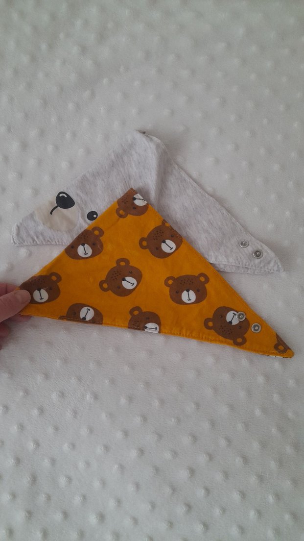 Mavi ve Gri Baskılı Bebek Önlükleri - Görsel 2