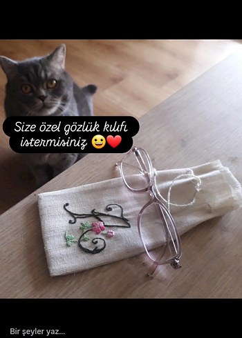 Kişiye Özel Gözlük Kılıfı Gri