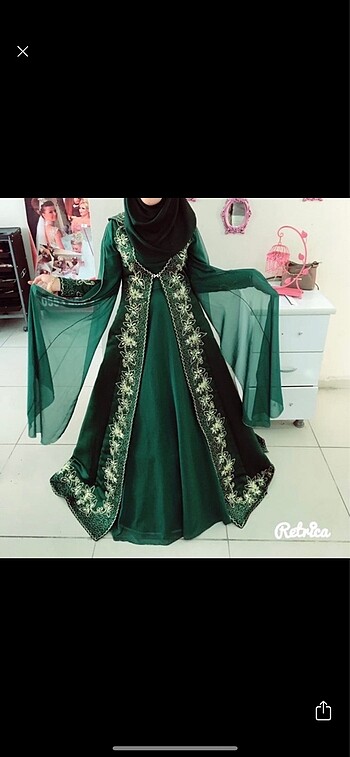 Tesettür kınalık kaftan