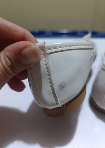 Kız Çocuk Beyaz Fiyonk Detaylı Babet - Görsel 5