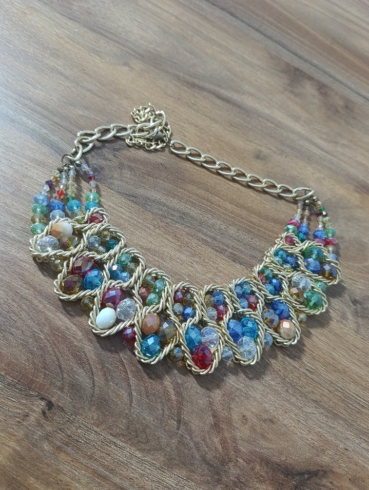 Renkli Boncuklu Bohem Mini Kolye - Görsel 3