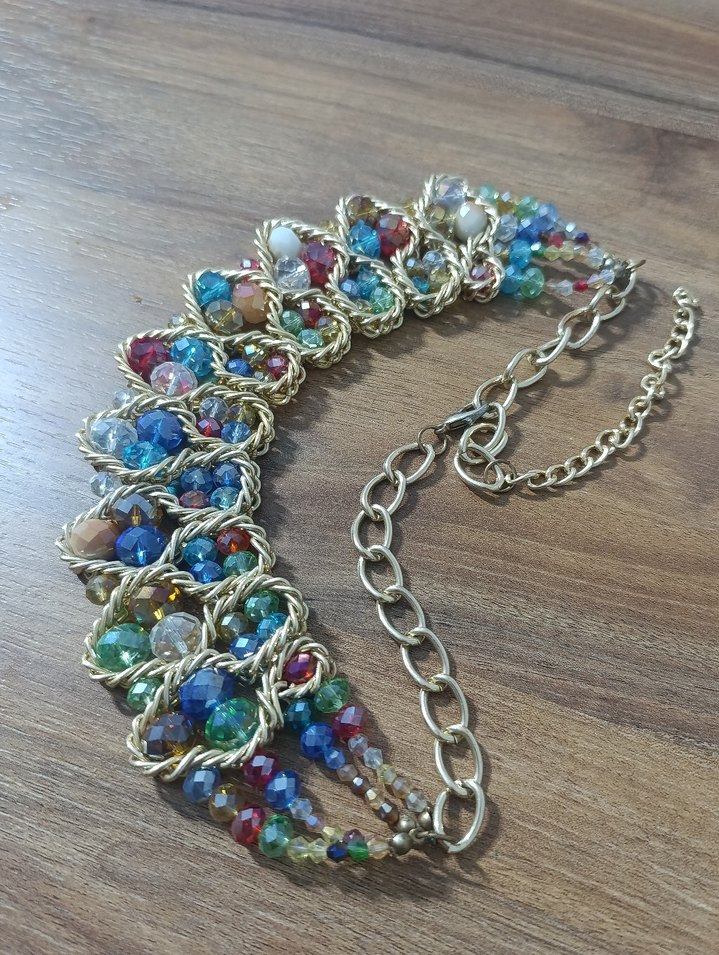 Renkli Boncuklu Bohem Mini Kolye - Görsel 2