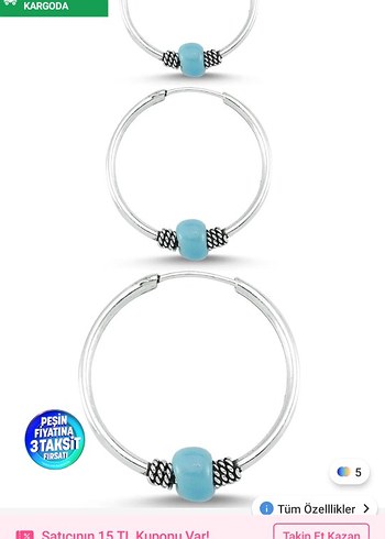 Söğütlü silver 925 ayar gümüş küpe - Görsel 2