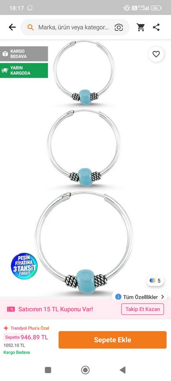 Söğütlü silver 925 ayar gümüş küpe - Görsel 2