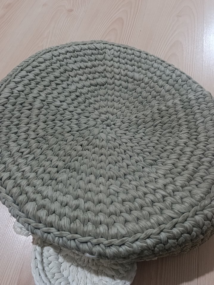 Gri Örgü Sepet / kedi yatağı - Görsel 4