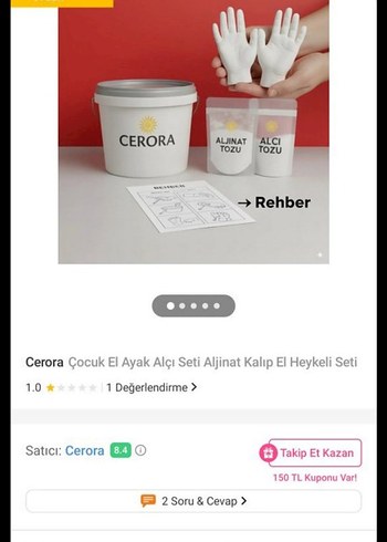 Bebek El ve Ayak İzi Kalıbı Seti - Görsel 4