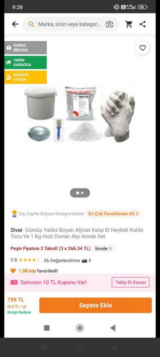 Bebek El ve Ayak İzi Kalıbı Seti - Görsel 3