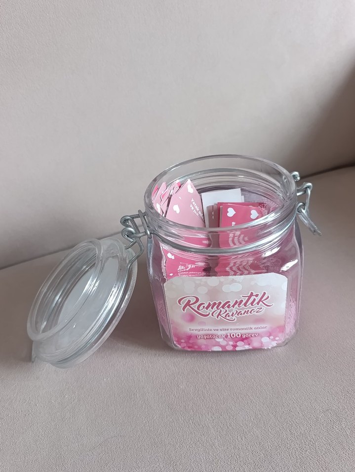 Pastel Pembe Romantik Kavanoz #sevgililergünü - Görsel 3