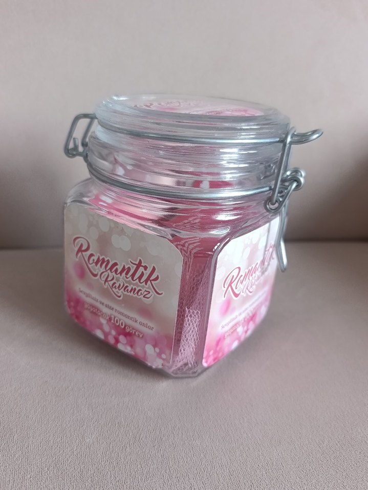 Pastel Pembe Romantik Kavanoz #sevgililergünü - Görsel 2