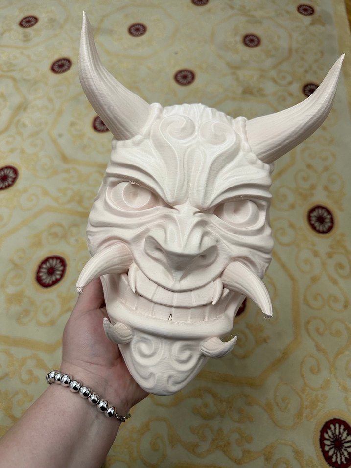 Hannya kask figür maske - Görsel 3