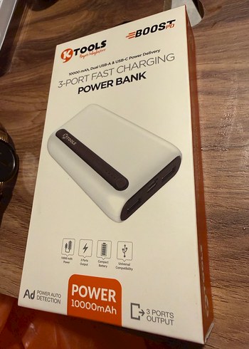 K Tools 10000mAh 3 Port Hızlı Şarj Powerbank - Görsel 3