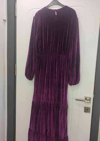 kadife uzun elbise - Görsel 2