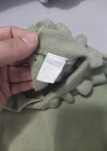 Gri Örgü Bebek Kız Takımı Uzun Kollu - Görsel 4