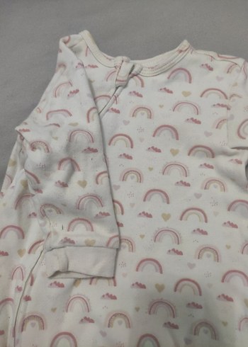 Bebek Kız Tulum, Fermuarlı, Pastel Beyaz - Görsel 2