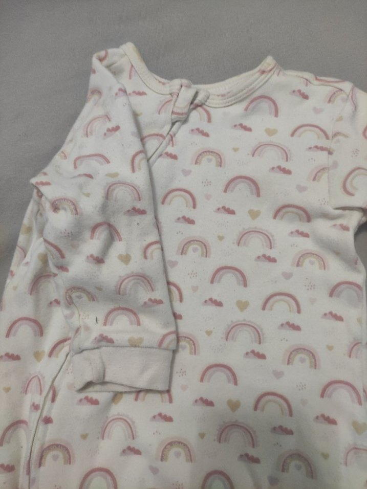 Bebek Kız Tulum, Fermuarlı, Pastel Beyaz - Görsel 2