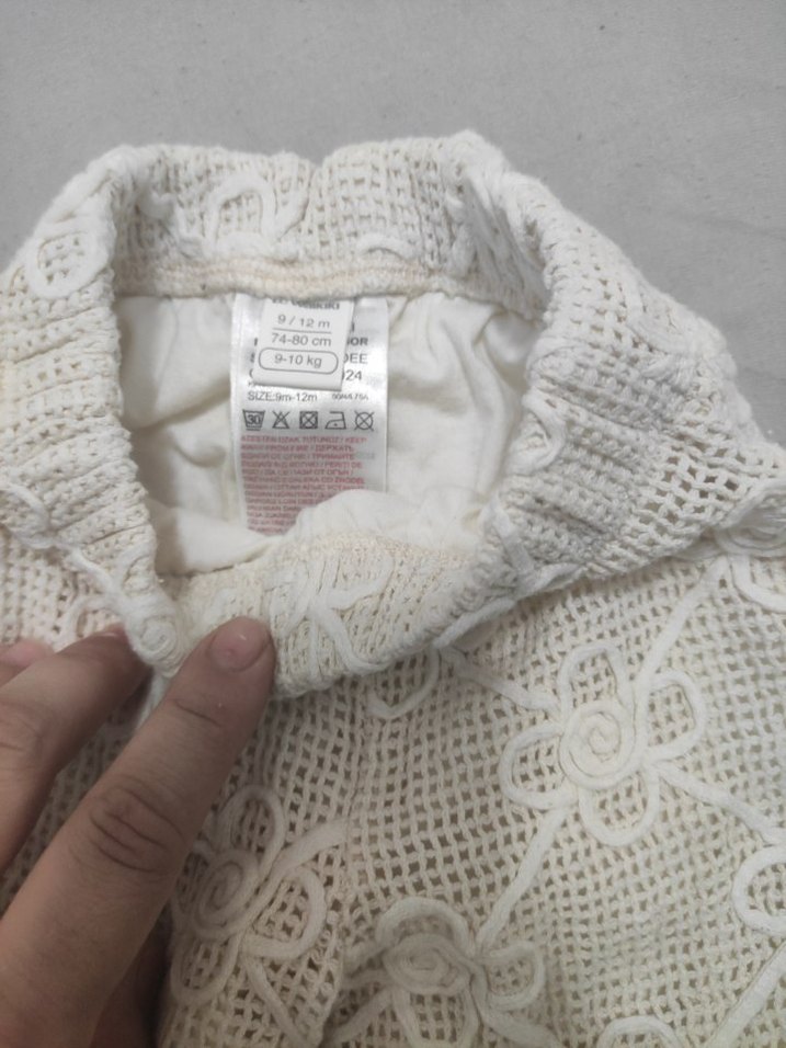 Kız Çocuk Beyaz Dantel İşlemeli Bohem Pantolon - Görsel 3