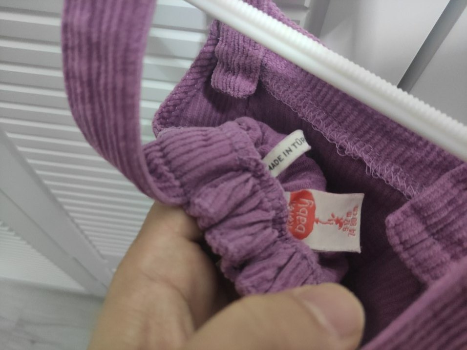 Kız Çocuk Mor Askılı Düğmeli Elbise - Görsel 3