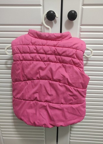 Kız Çocuk Pembe Fermuarlı Yelek - Görsel 2