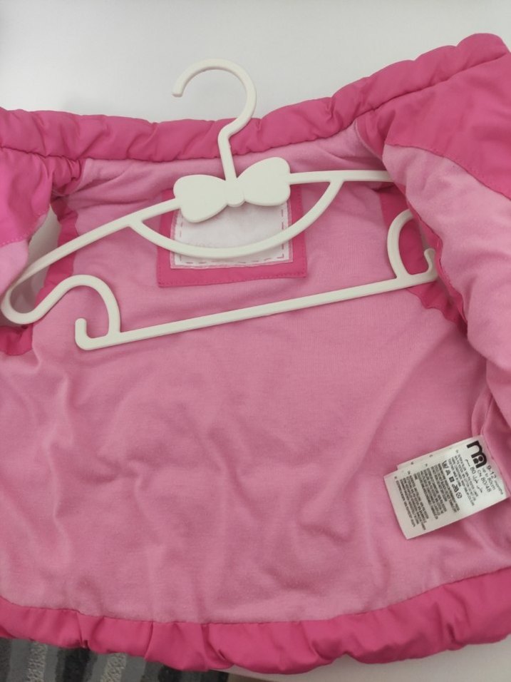 Kız Çocuk Pembe Fermuarlı Yelek - Görsel 4