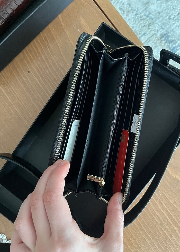 orijinal artkıy kadın cüzdan+kemer seti - Görsel 2