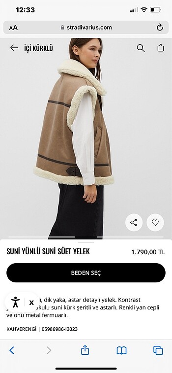 l Beden Kürklü yelek