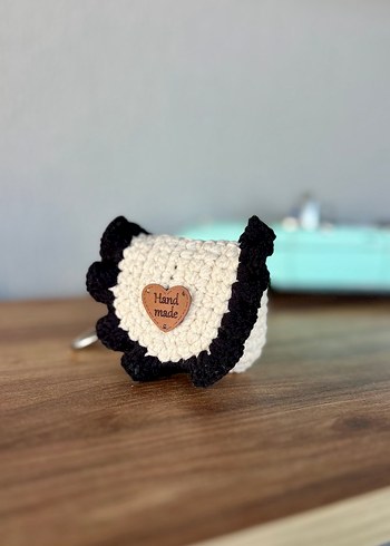 Fırfırlı Örgü çanta charmı - Görsel 5