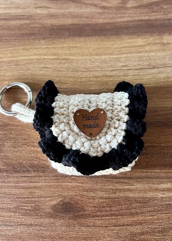 Fırfırlı Örgü çanta charmı - Görsel 2