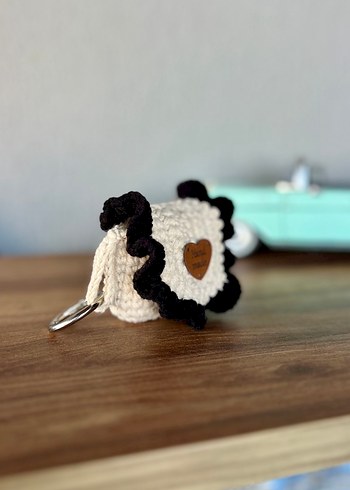 Fırfırlı Örgü çanta charmı - Görsel 4