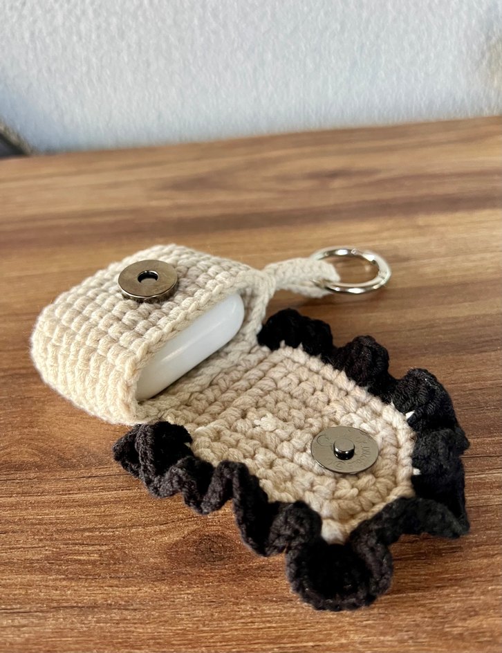 Fırfırlı Örgü çanta charmı - Görsel 3