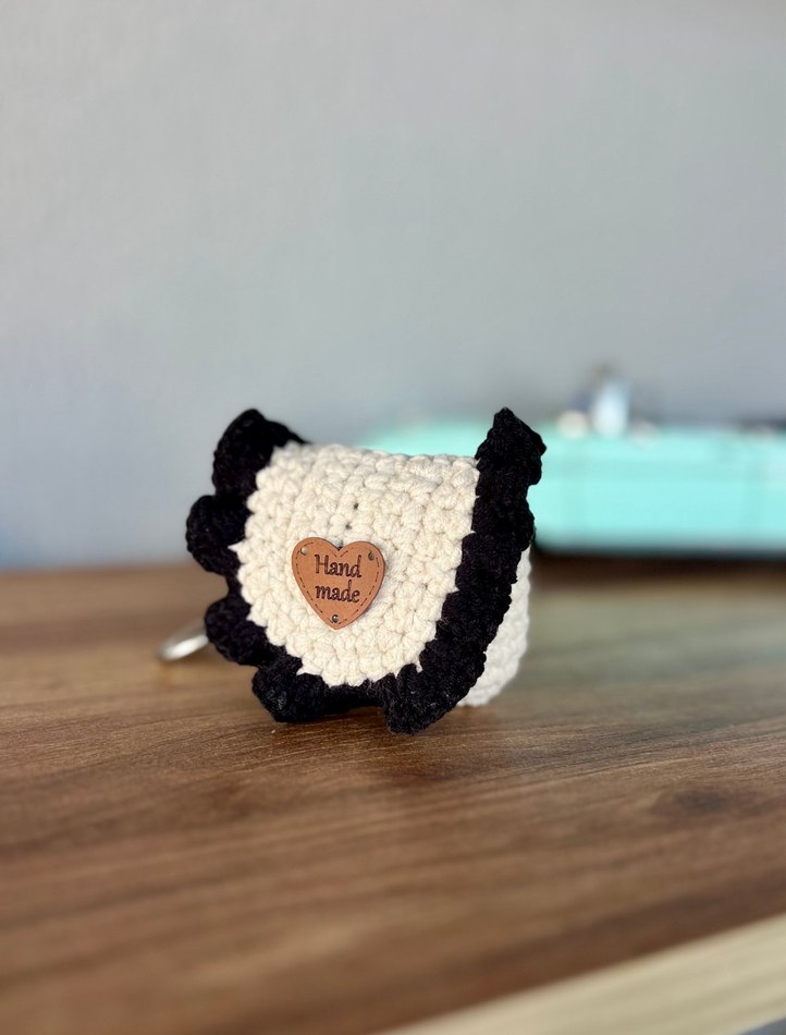 Fırfırlı Örgü çanta charmı - Görsel 5