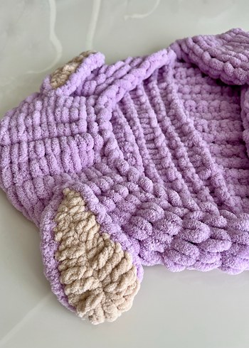 Mor Örgü Çocuk Atkılı Bere - Görsel 3