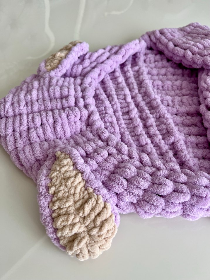 Mor Örgü Çocuk Atkılı Bere - Görsel 3