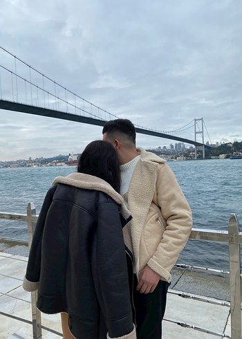 Kürklü Bej Erkek Ceket - Görsel 3