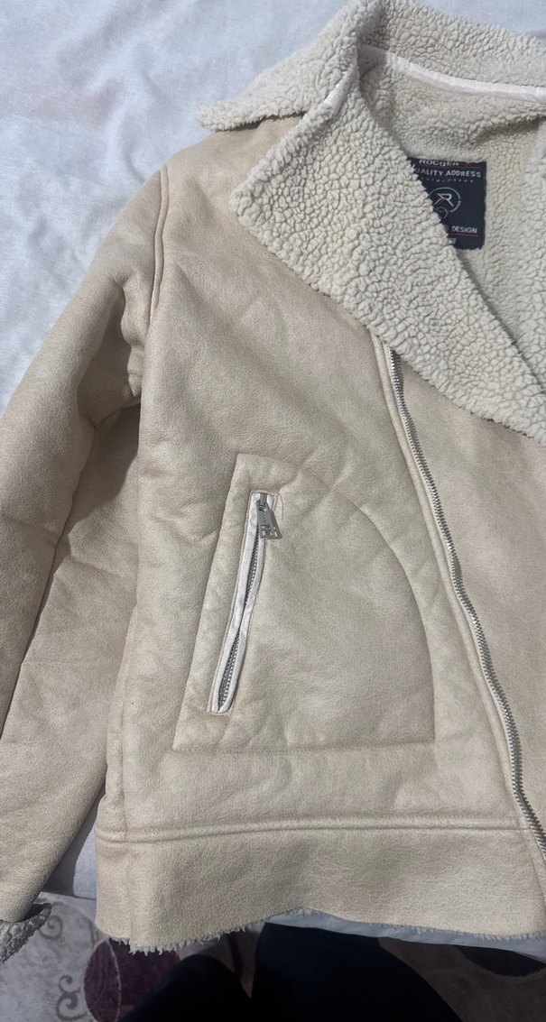 Kürklü Bej Erkek Ceket - Görsel 5