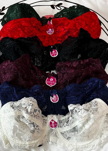 Renkli Dantelli Telli Toparlayıcı Sütyen - Görsel 2