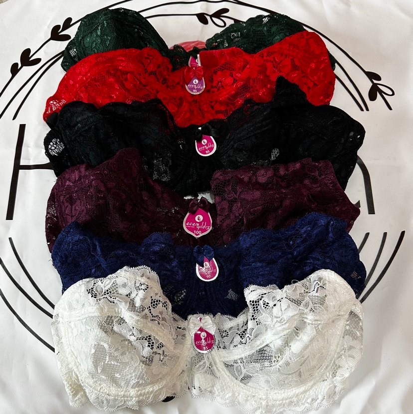 Renkli Dantelli Telli Toparlayıcı Sütyen - Görsel 2