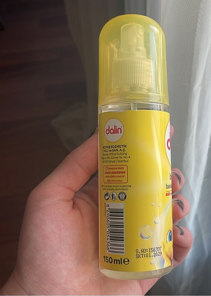 Dalin Bebek Şampuanı Kokulu Kolonya - Görsel 3