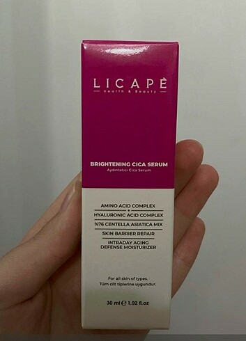 Licape en.sevilen onarici centelle asitasia li serum.sifir acilm