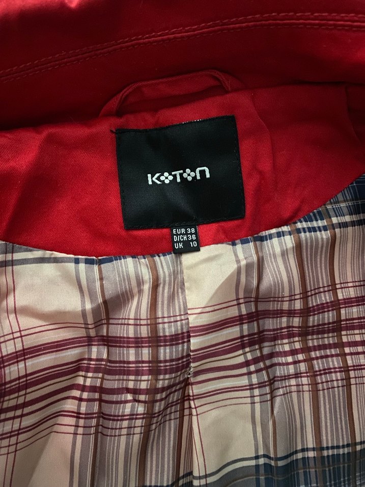 Kadın kırmızı blazer ceket - Görsel 2